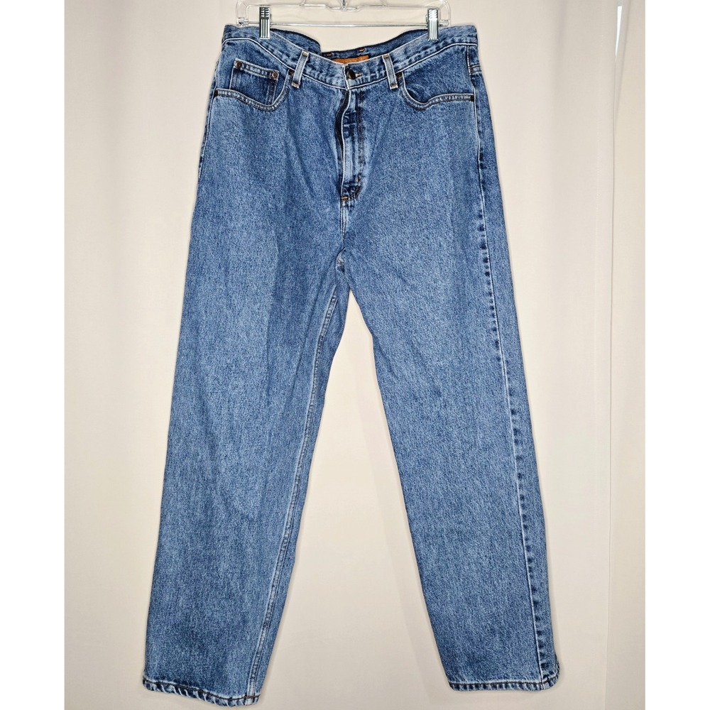 Savane Authentic Workwear Denim Jeans Mens 38x32 Light Wash Blue Cotton
